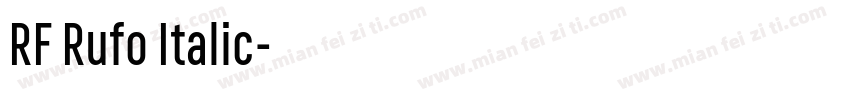 RF Rufo Italic字体转换